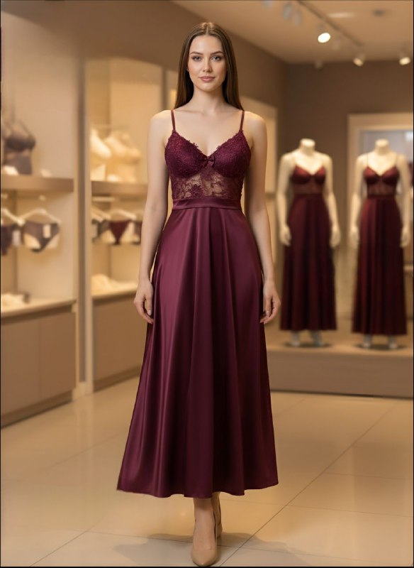 Long Silk Lingerie