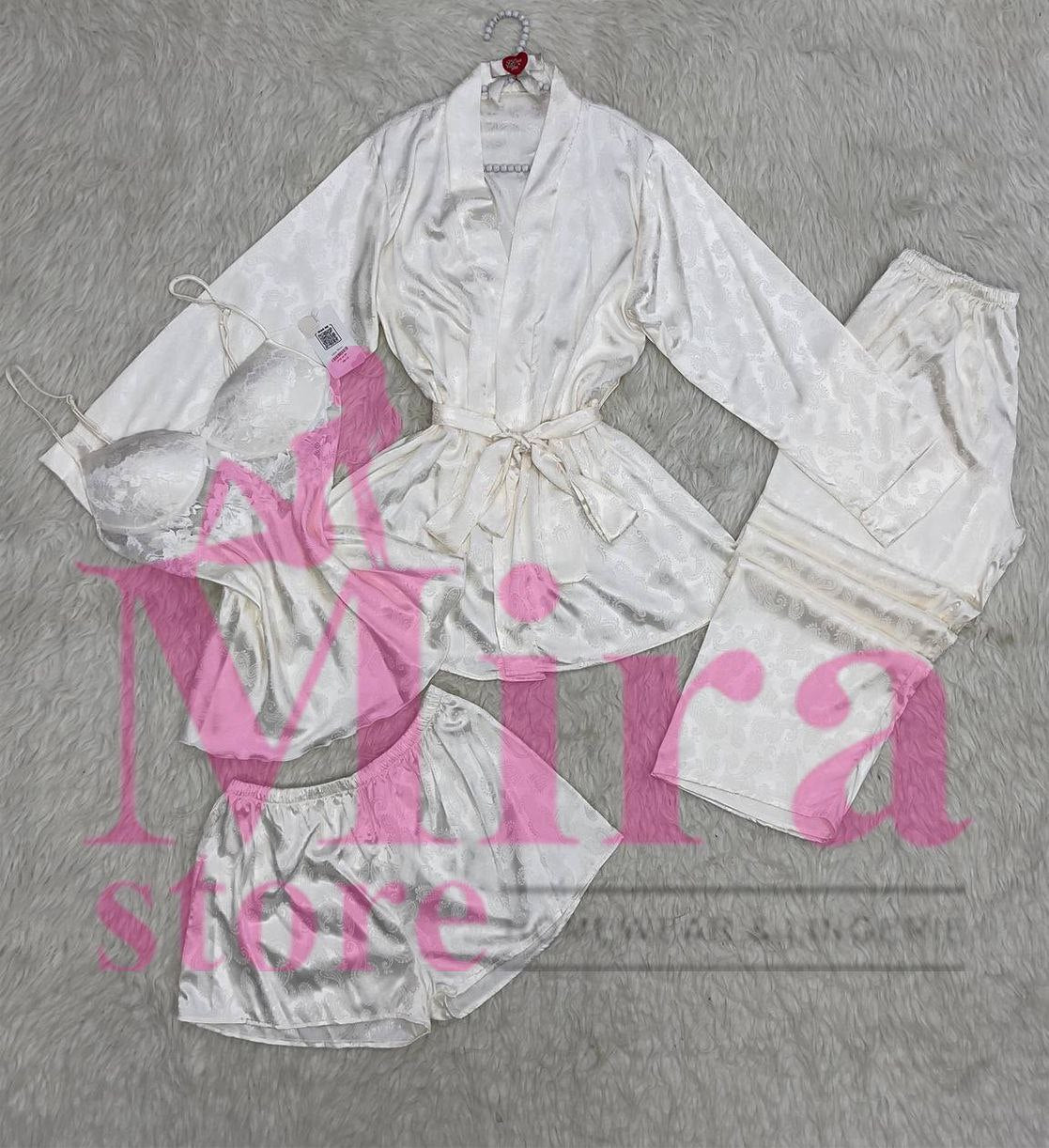 4 Pieces Silk Pajama
