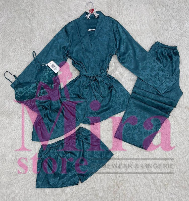 4 Pieces Silk Pajama
