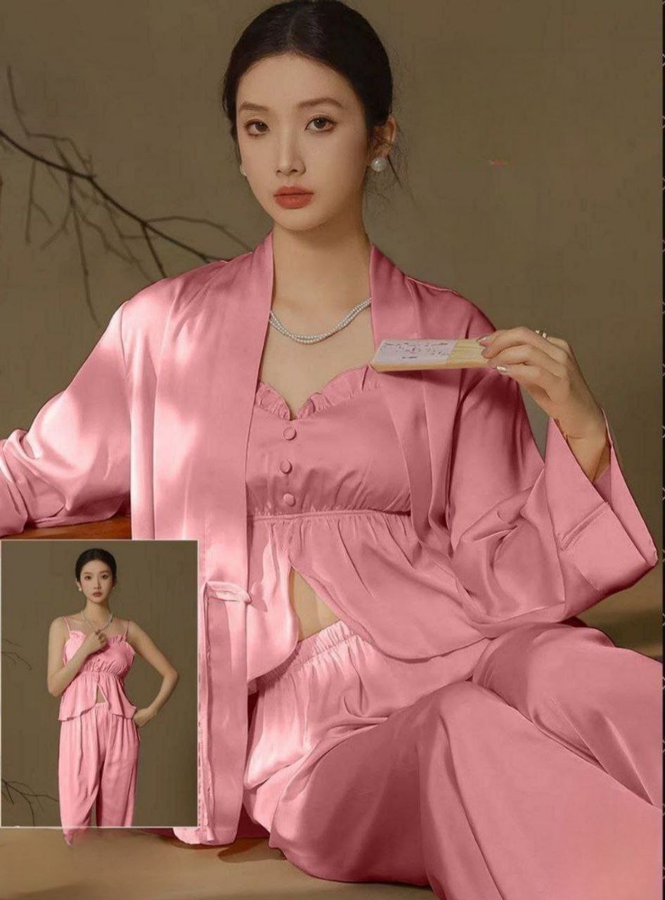 3 Pieces Pajama Silk