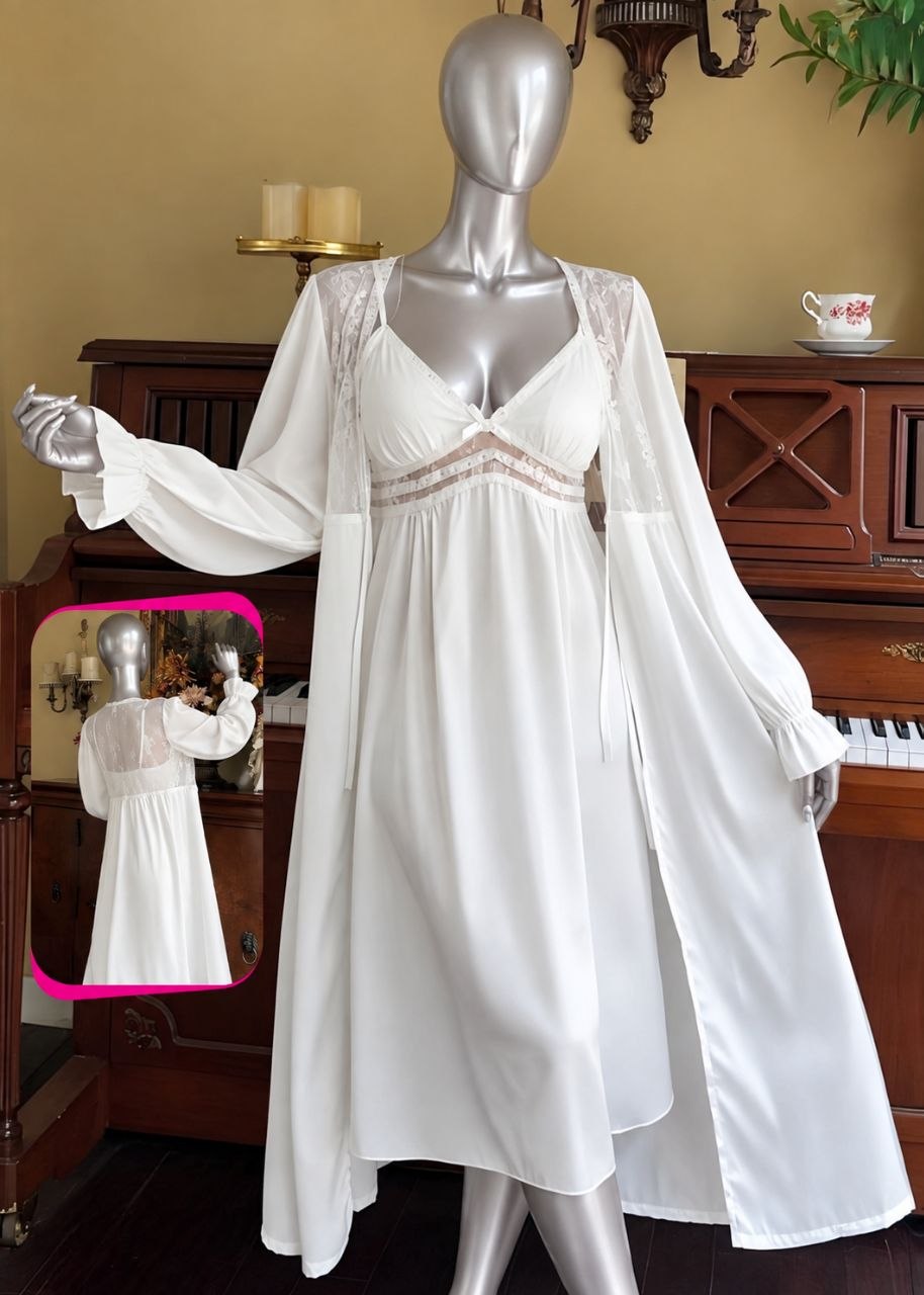 Long Lingerie With Robe