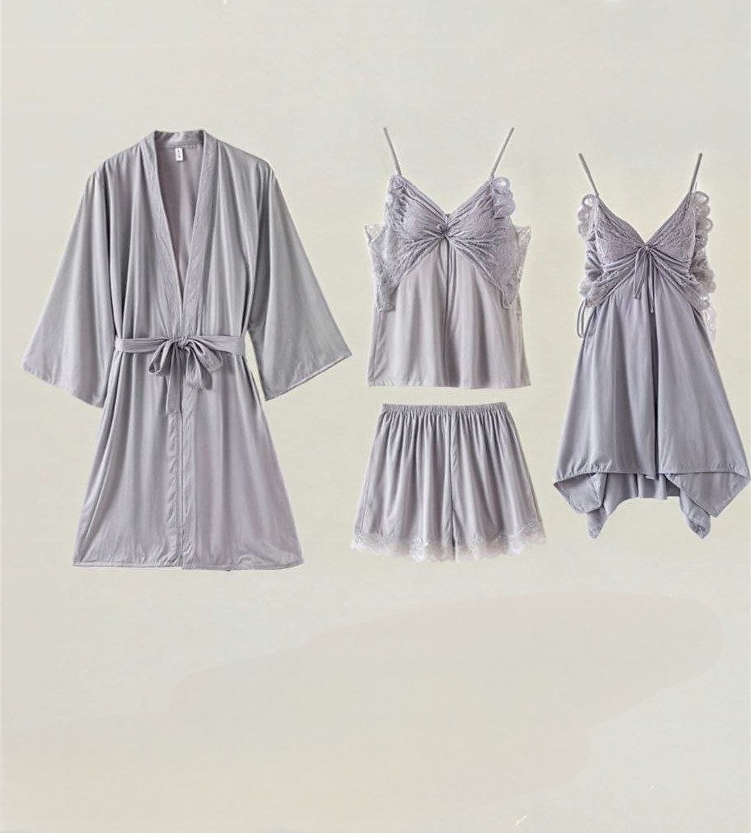 4 Pieces Silk Pajama