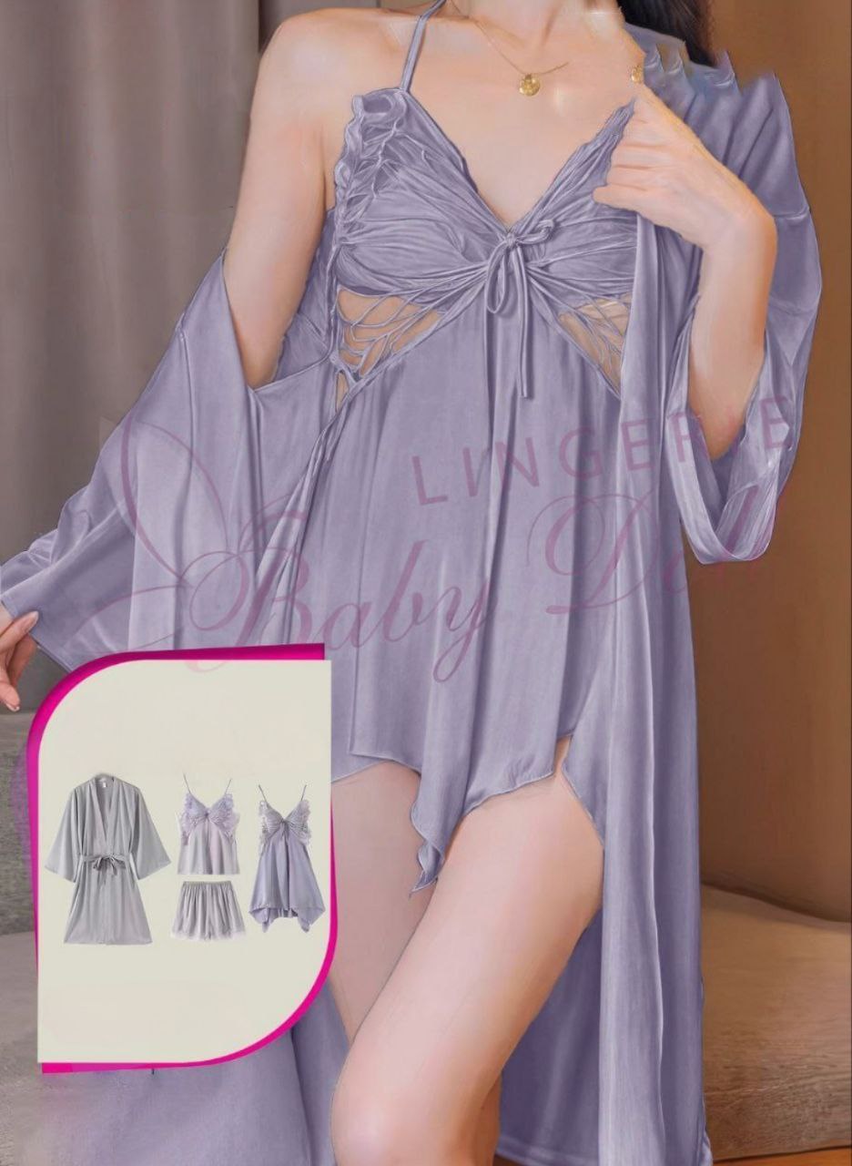 4 Pieces Silk Pajama