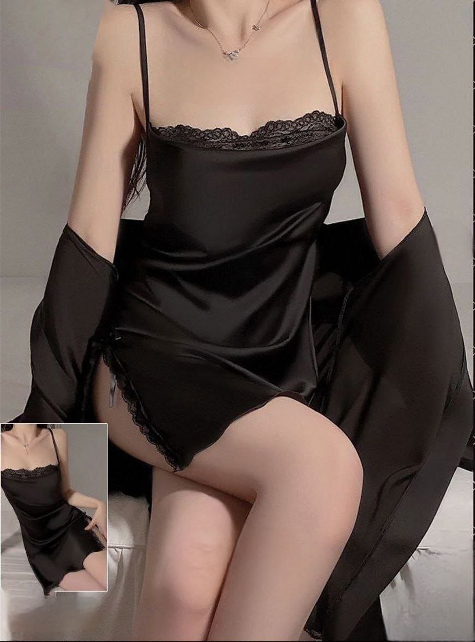 Short Lingerie Silk with Robe