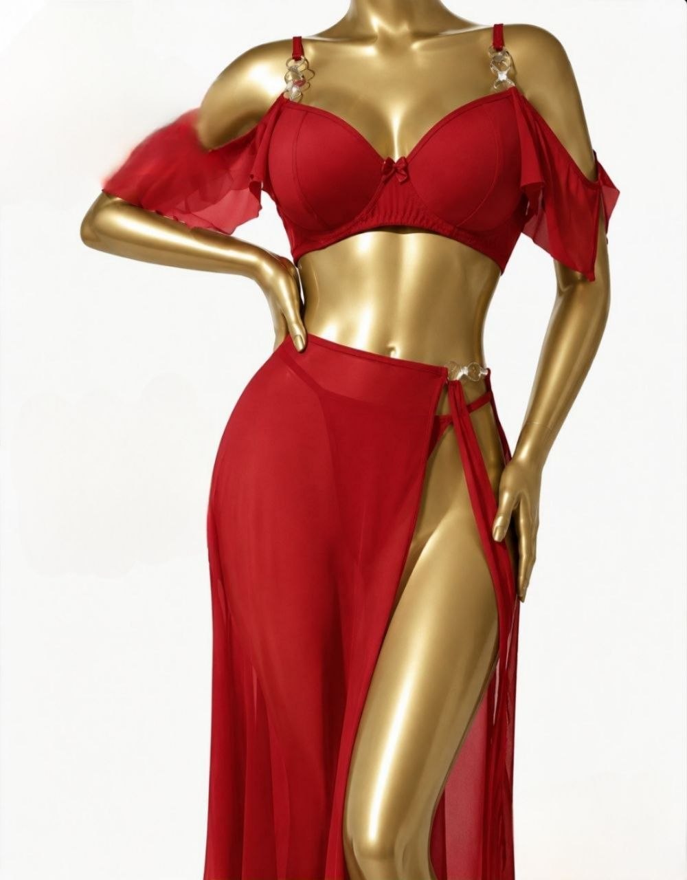 2 Pieces Long Lingerie
