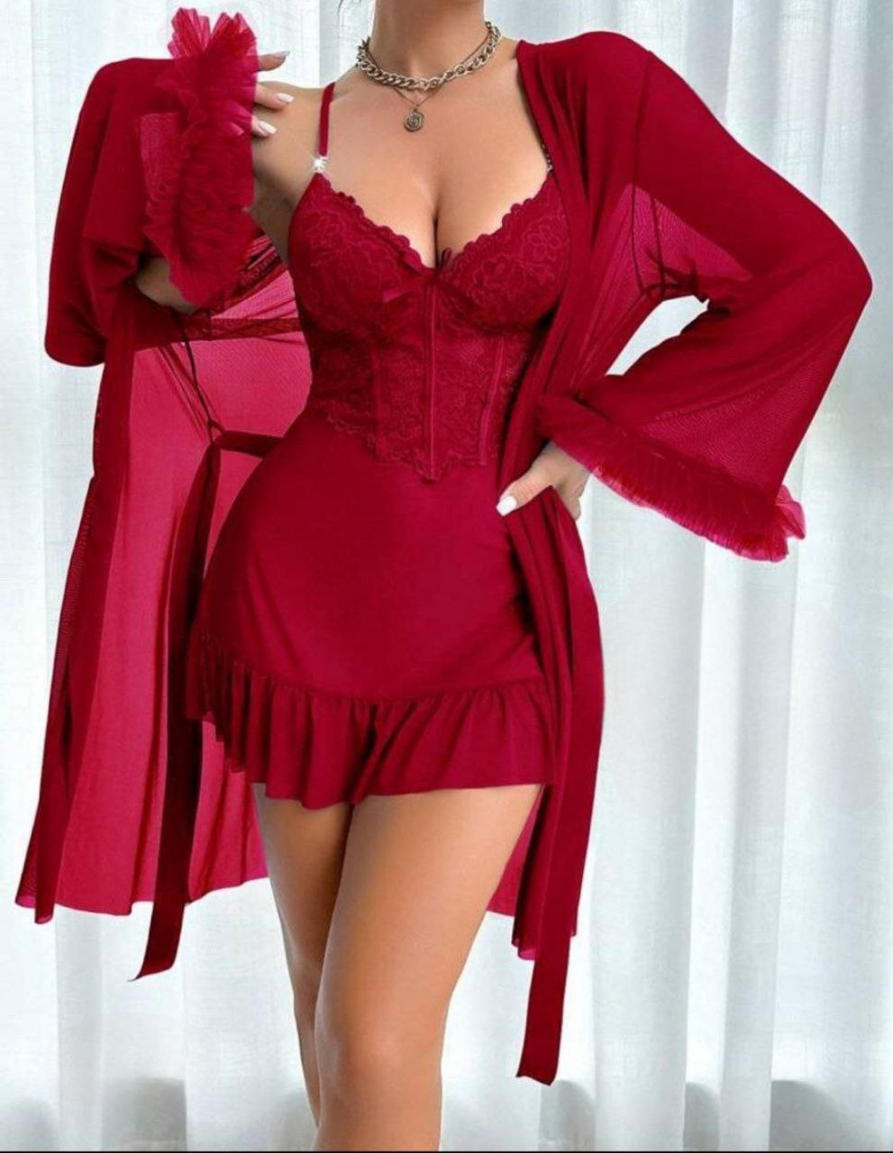 Short Lingerie with Robe
