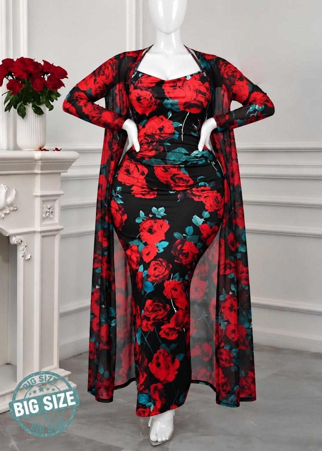 Long Lingerie with robe big size