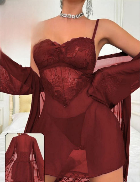Short Lingerie with Robe