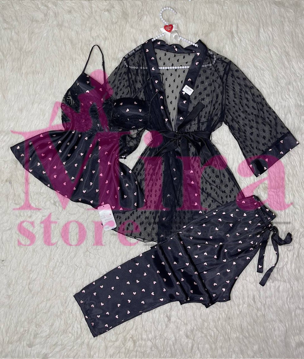 3 Pieces Pajama Silk