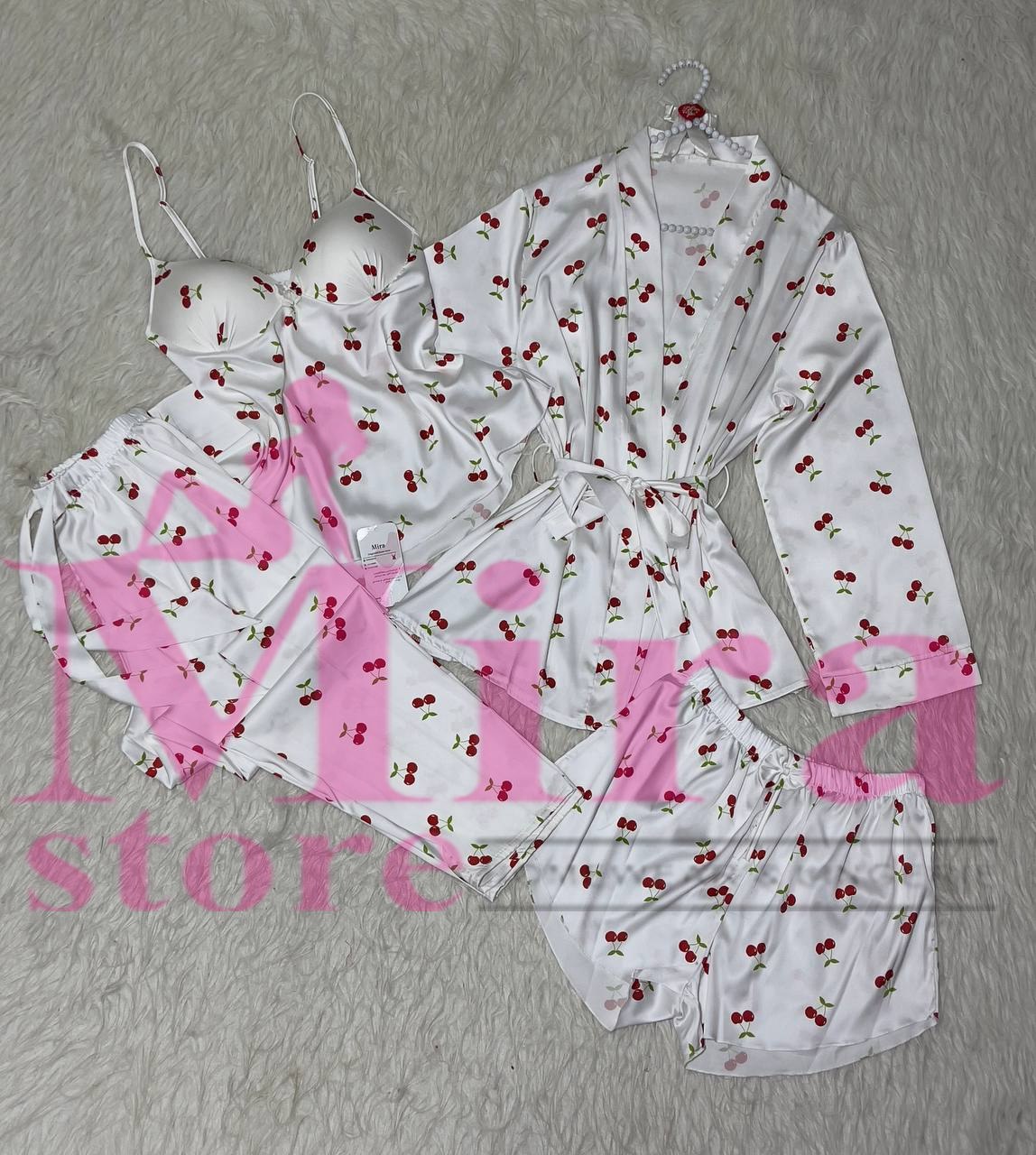 4 Pieces Pajama Silk