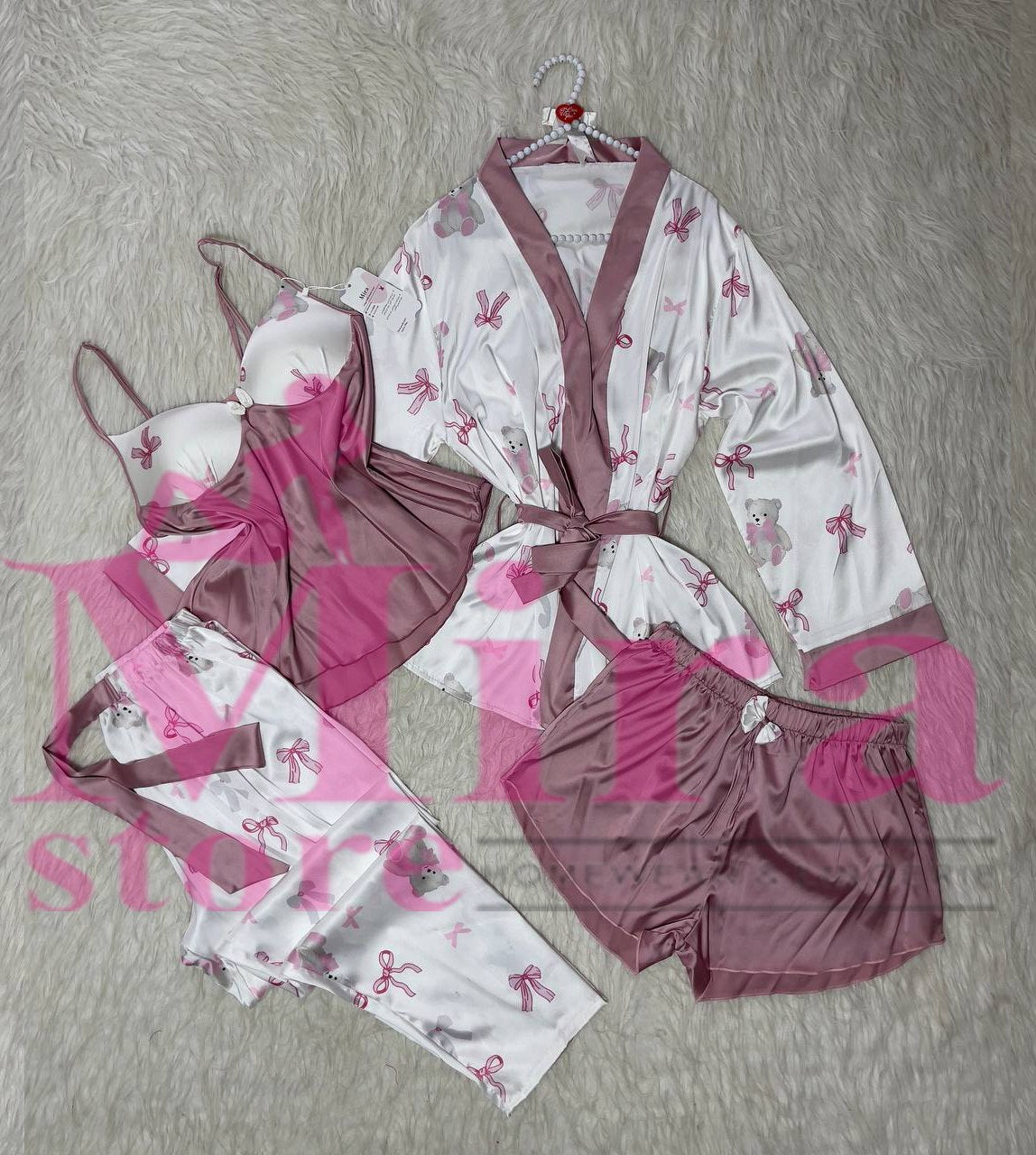4 Pieces Pajama Silk