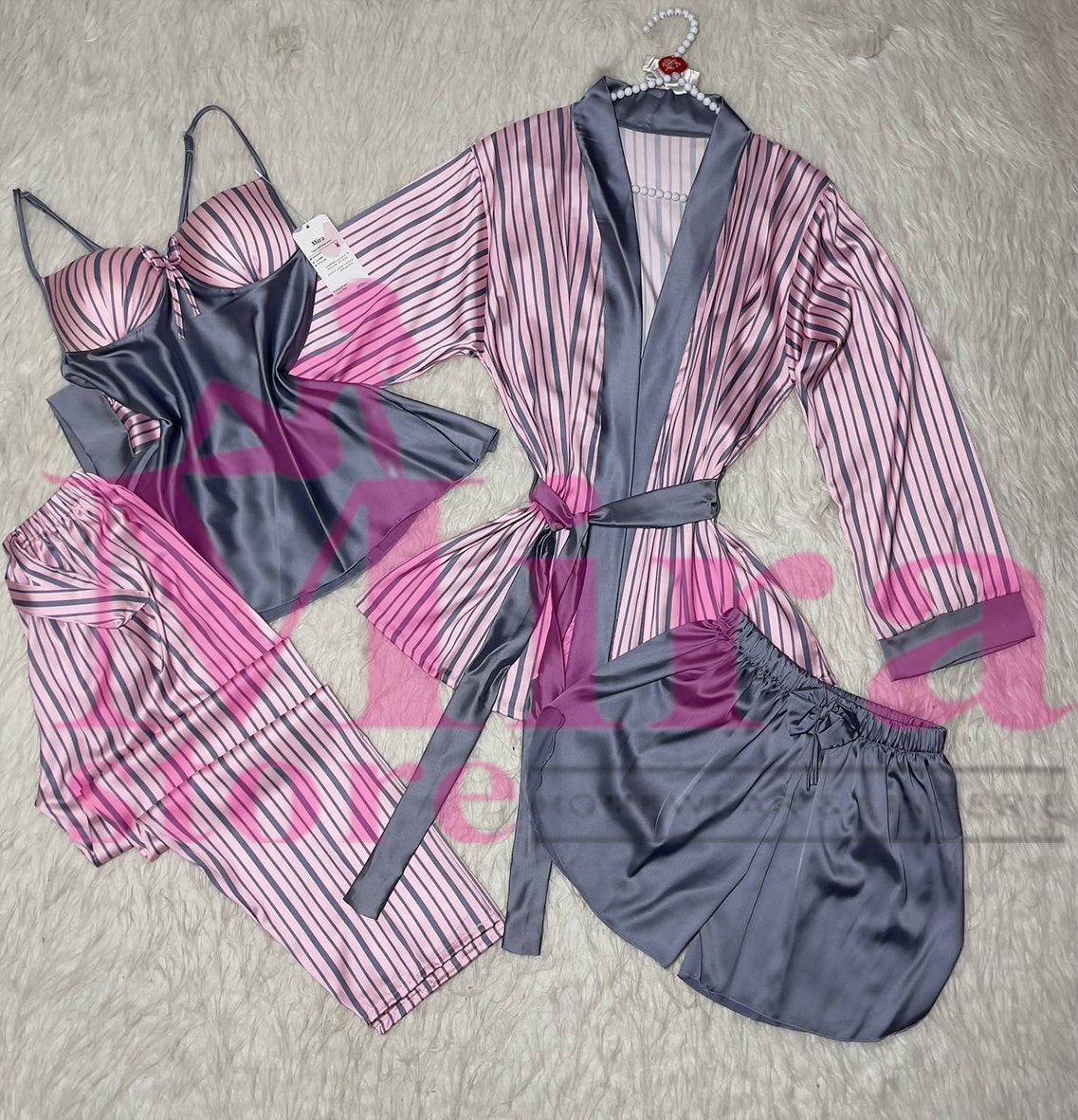 4 Pieces Pajama Silk