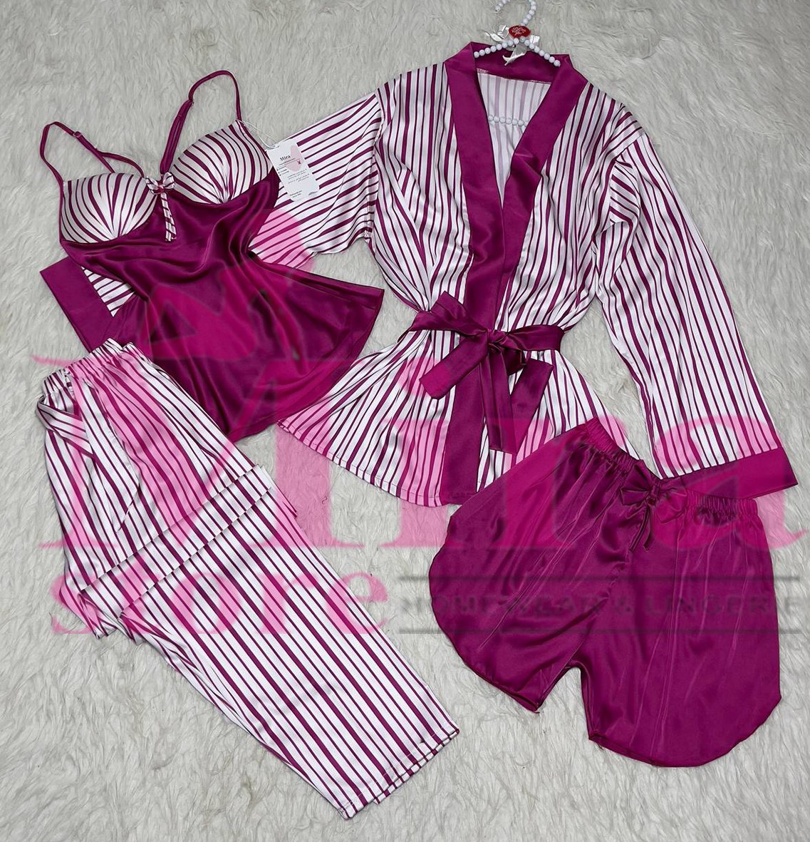 4 Pieces Pajama Silk
