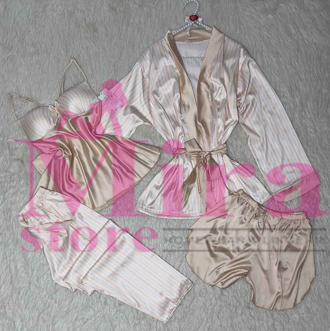4 Pieces Pajama Silk