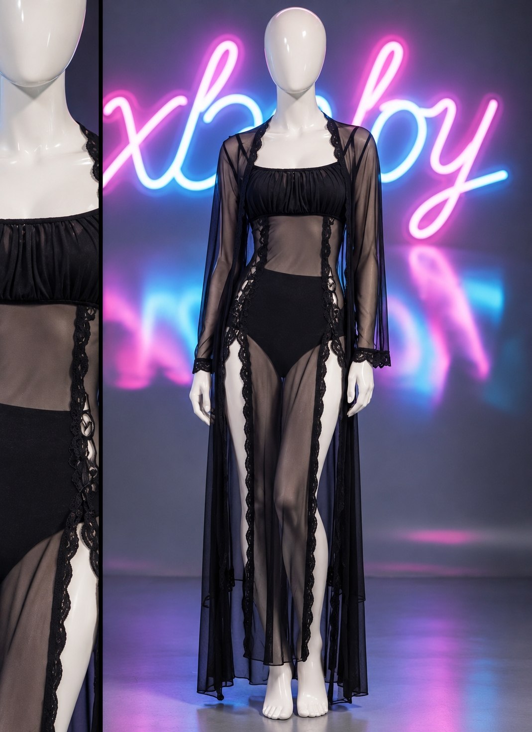 Long Lingerie With Robe