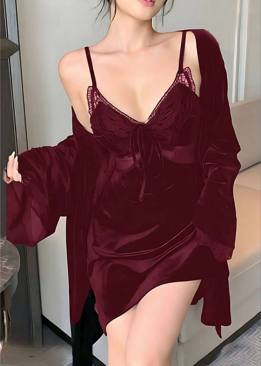 Winter Night Shirt With Robe