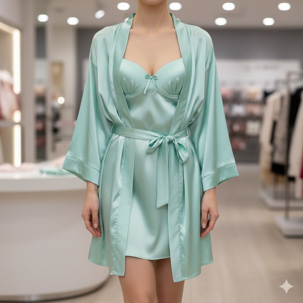 Short Lingerie Silk with robe