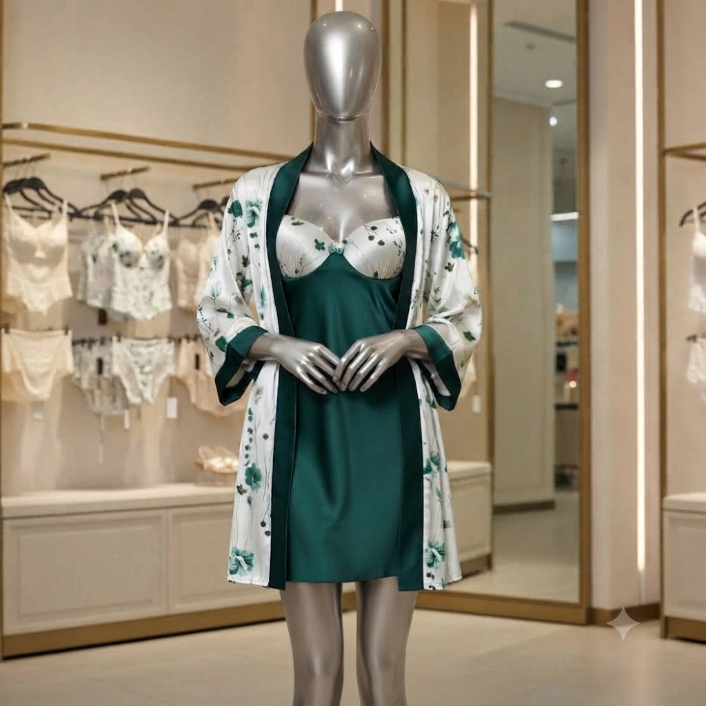 Short Lingerie Silk with robe