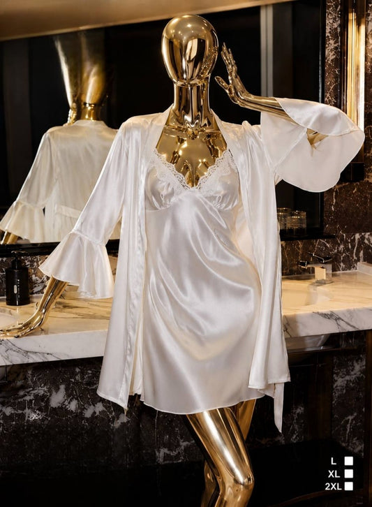 Short Lingerie Silk with Robe