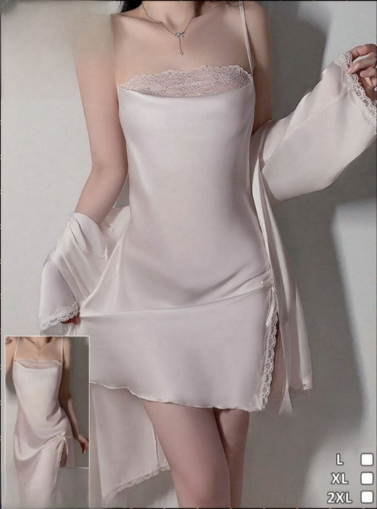 Short Lingerie Silk with Robe