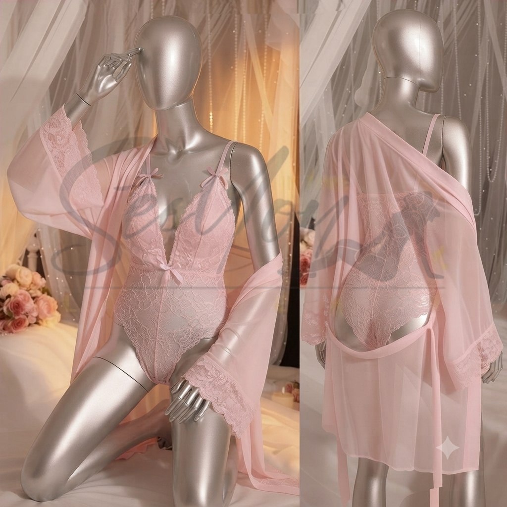 Short Lingerie With Robe