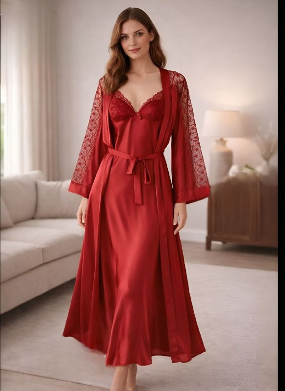 Long Lingerie Silk with robe