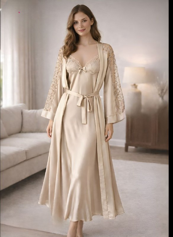 Long Lingerie Silk with robe