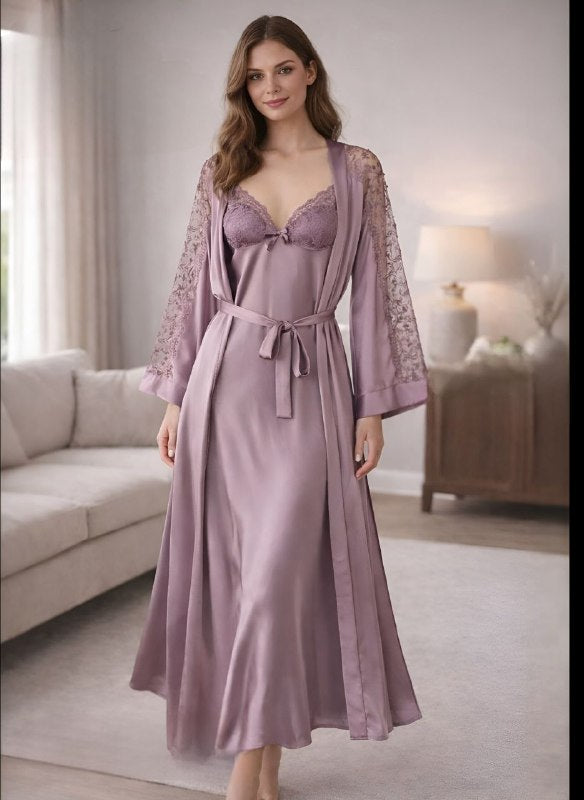 Long Lingerie Silk with robe