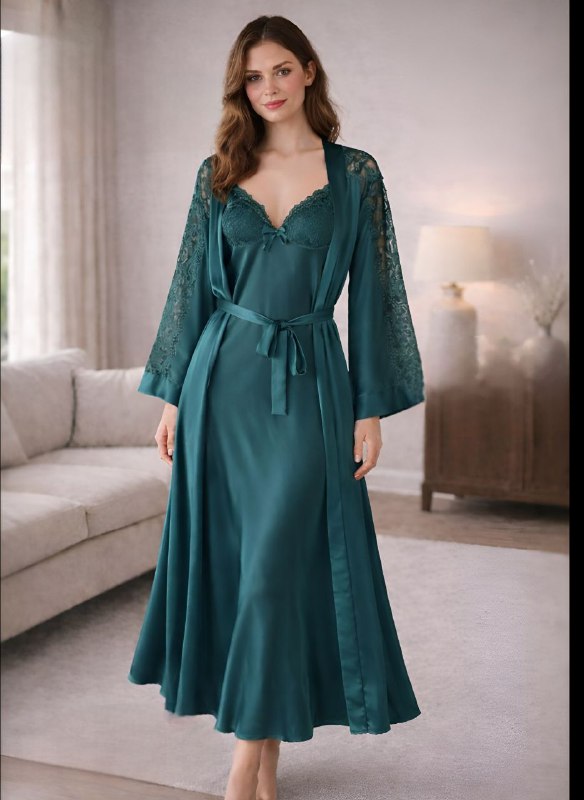 Long Lingerie Silk with robe
