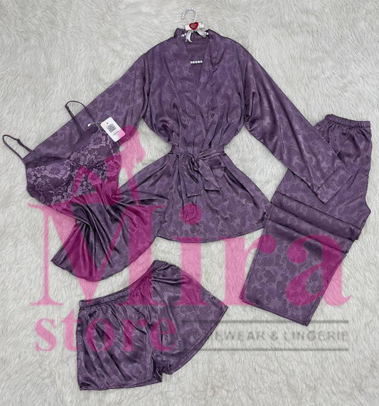4 Pieces Silk Pajama