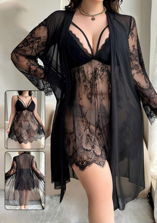 Short Lingerie with Robe