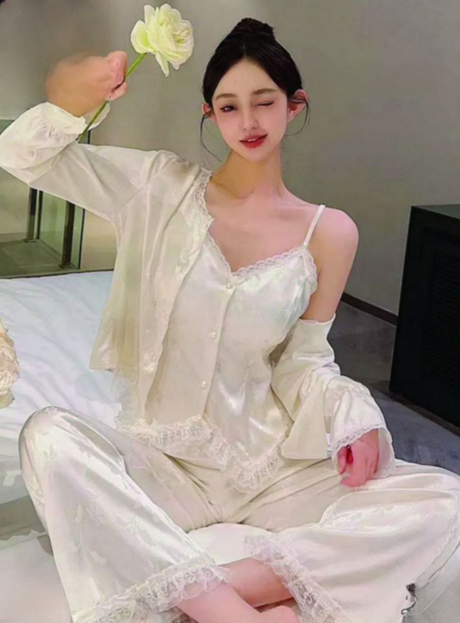 3 Pieces Pajama Silk