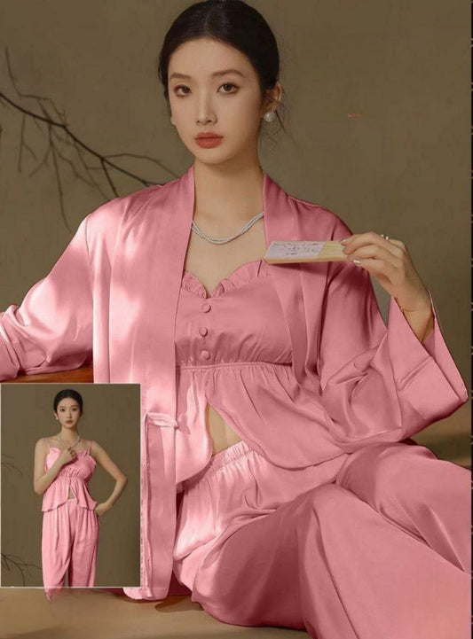 3 Pieces Pajama Silk