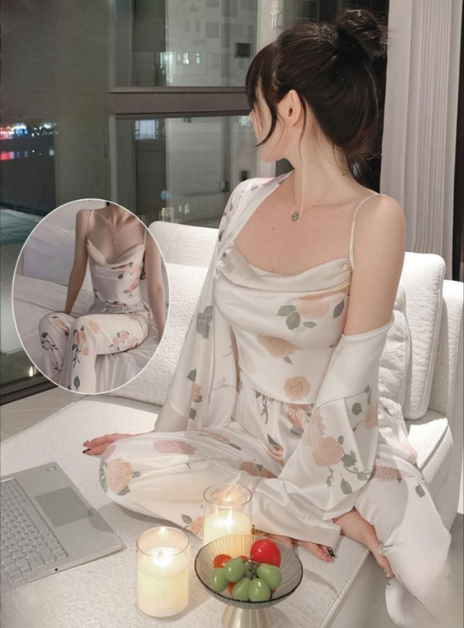 3 Pieces Pajama Silk