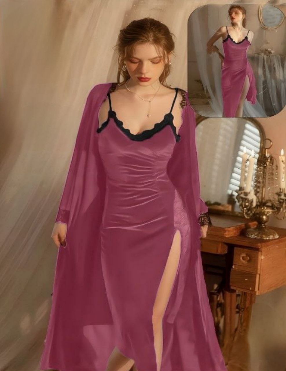 Short Lingerie with Robe