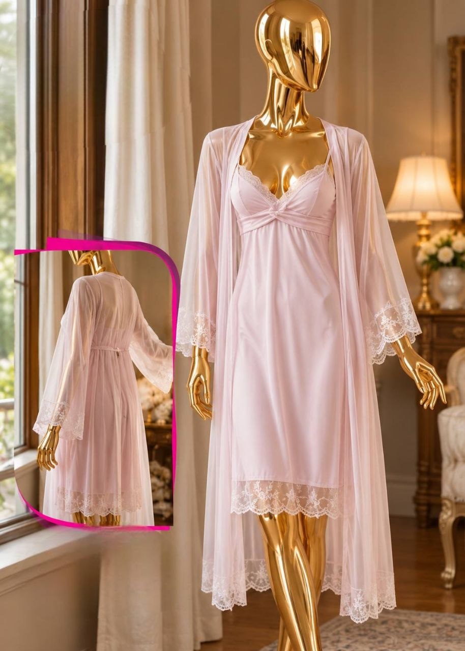 Long Lingerie silk With Robe