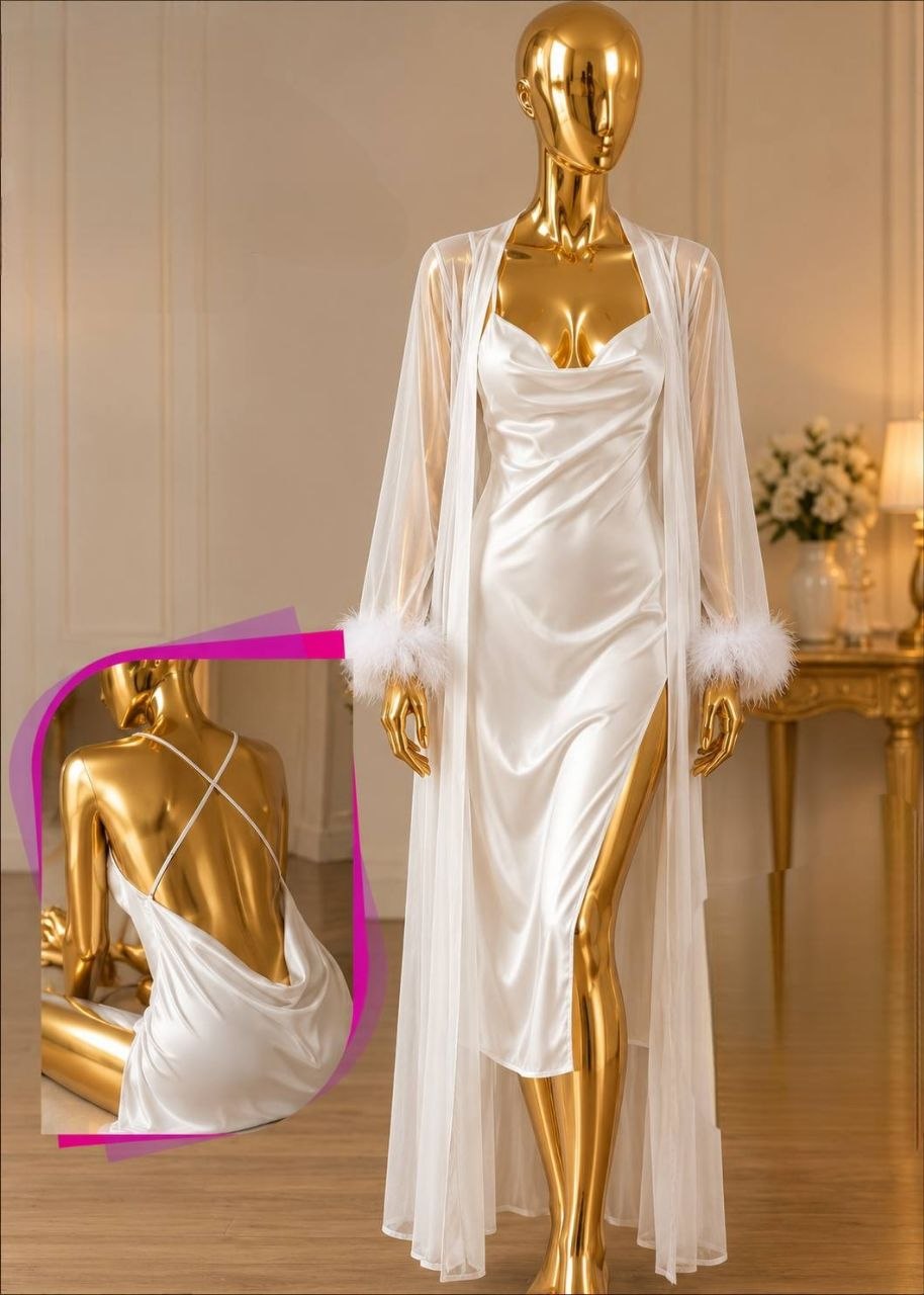 Long Lingerie Silk With Robe