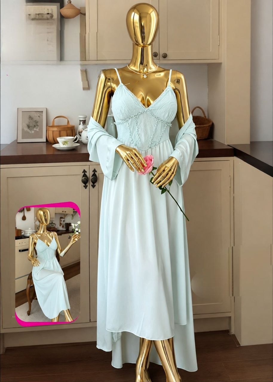 Long Lingerie Silk with Robe