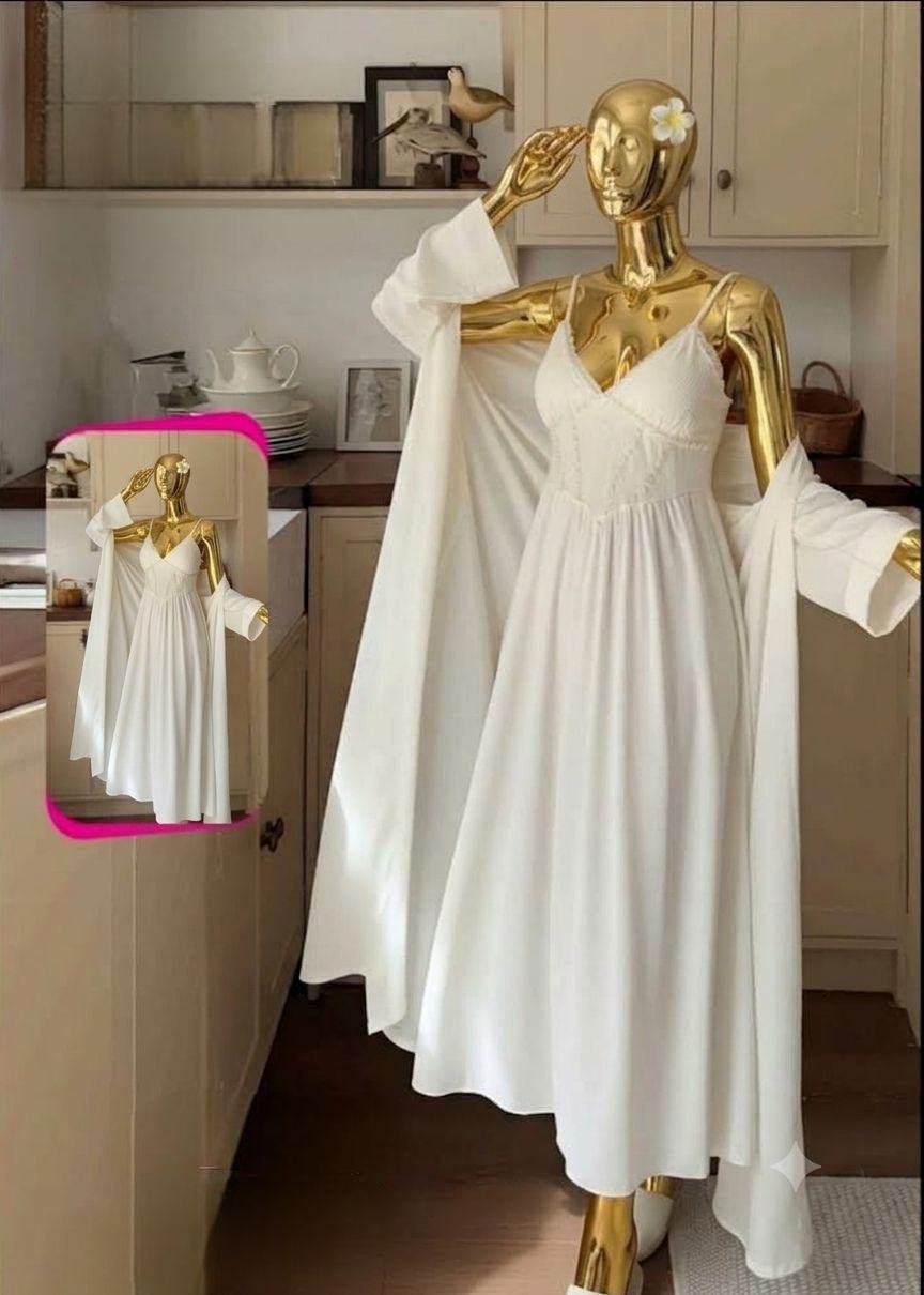 Long Lingerie Silk with Robe