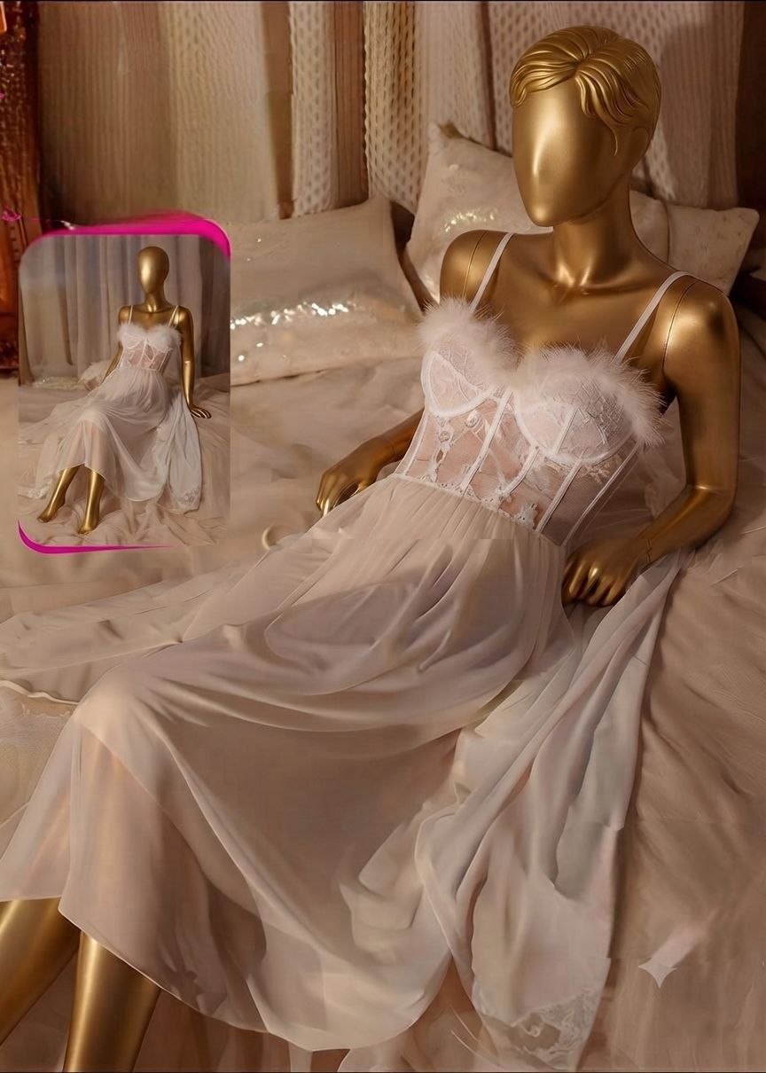 Long Lingerie Silk With Robe