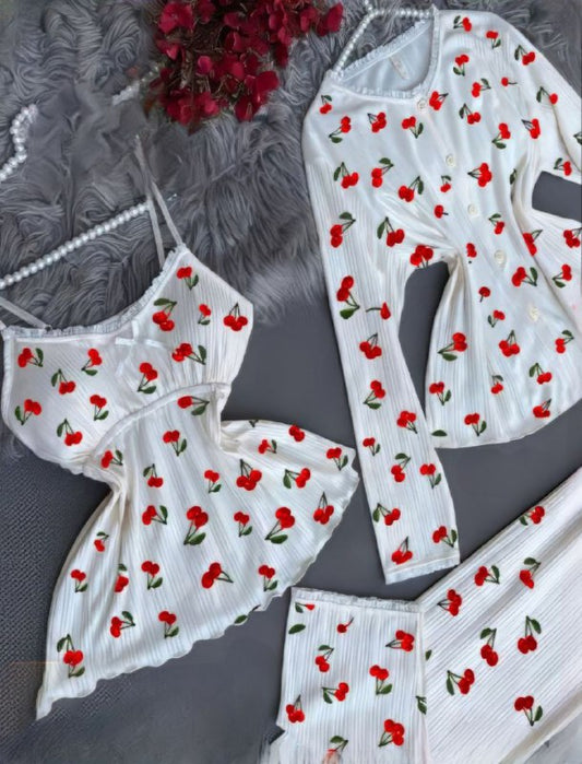 3 Pieces Cherry Pajama