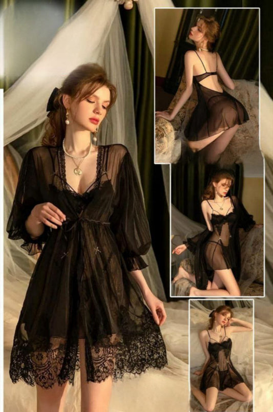 Short Lingerie with Robe