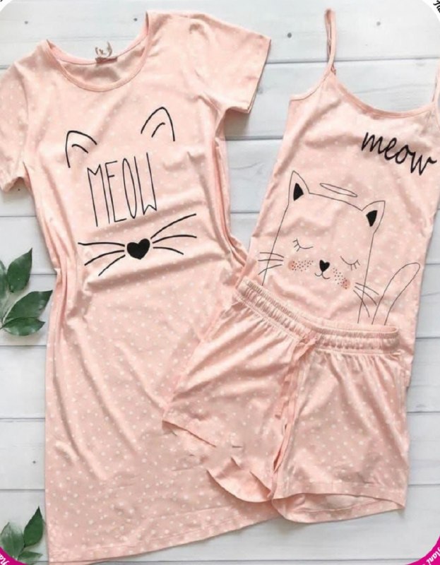 2 Pieces Pajama With Night Shirt