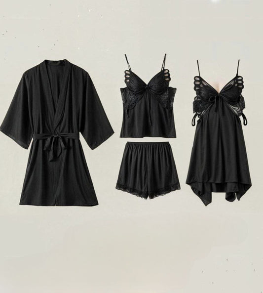 4 Pieces Silk Pajama