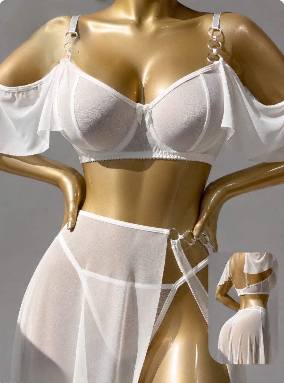2 Pieces Long Lingerie