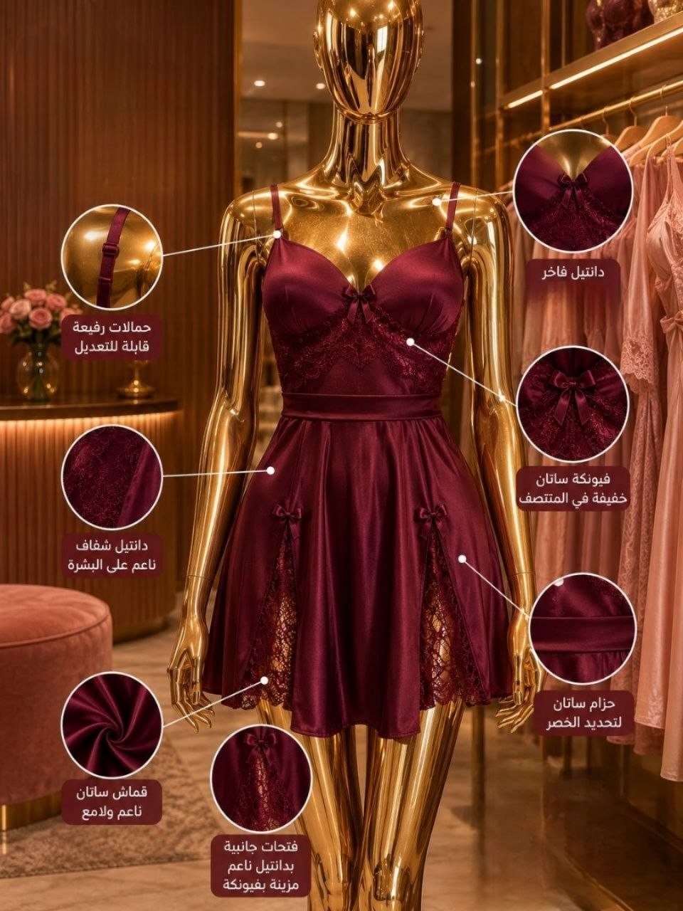 Short Lingerie Silk