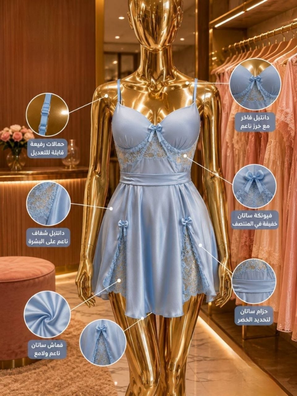 Short Lingerie Silk