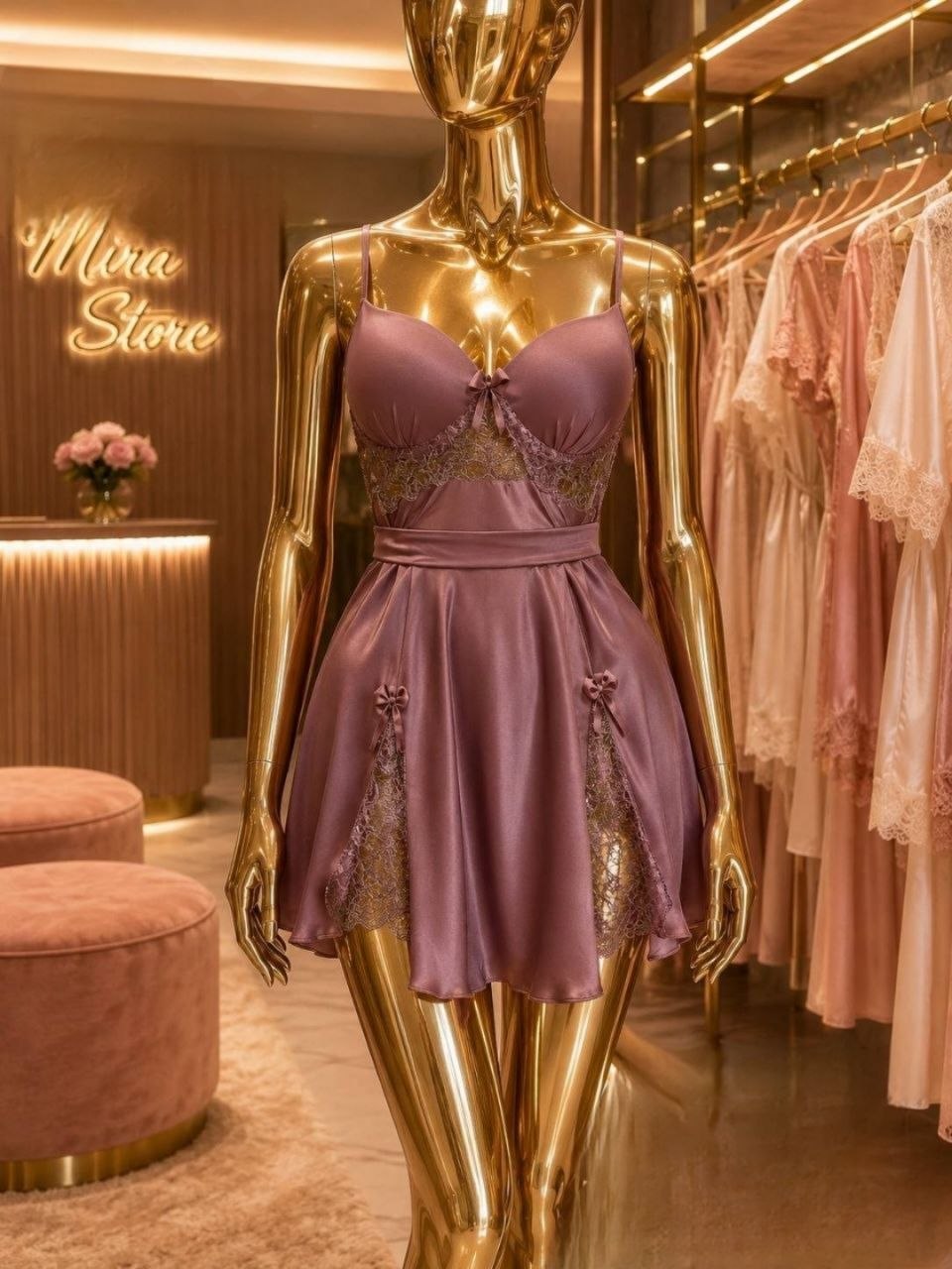 Short Lingerie Silk