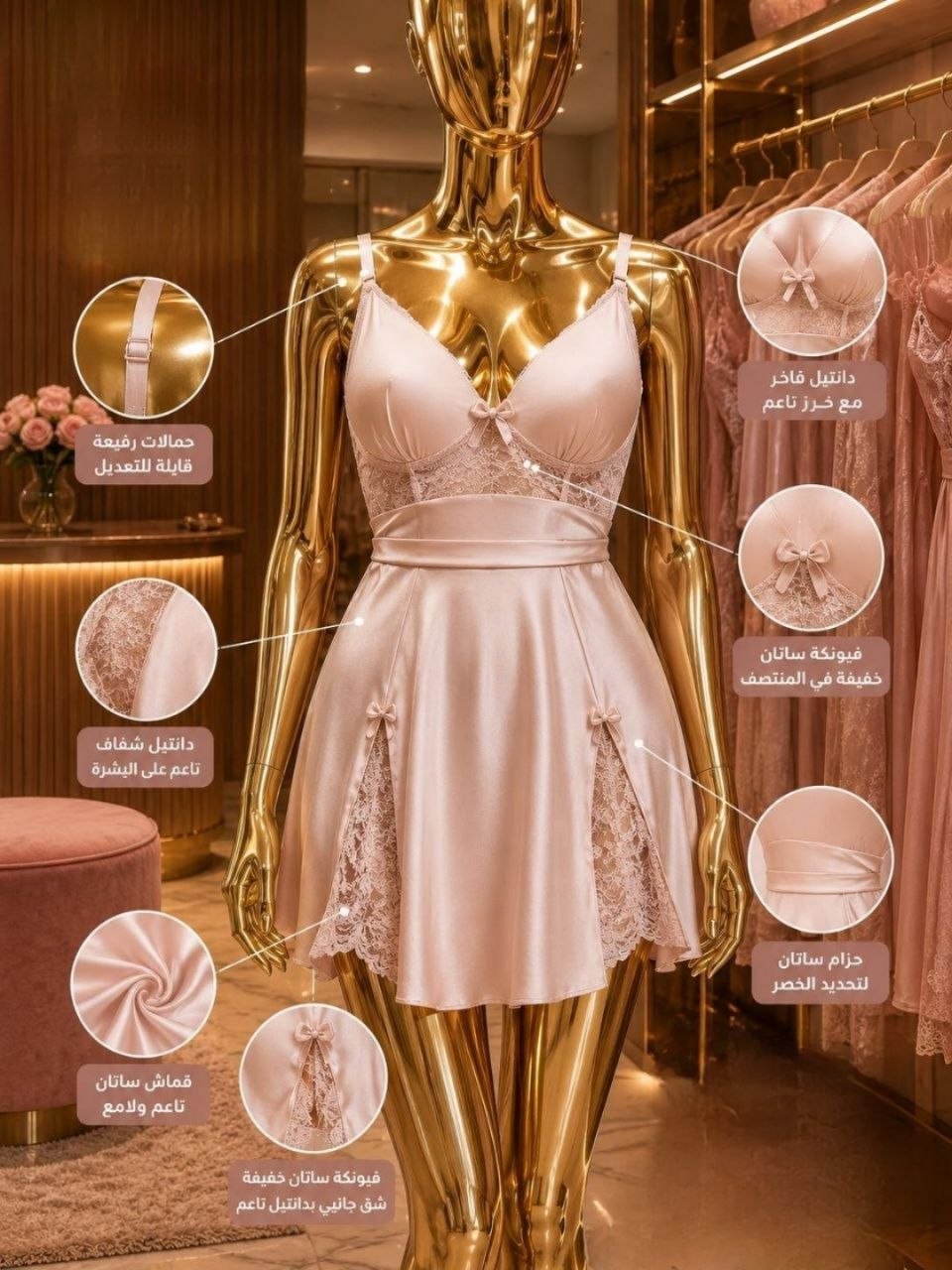 Short Lingerie Silk