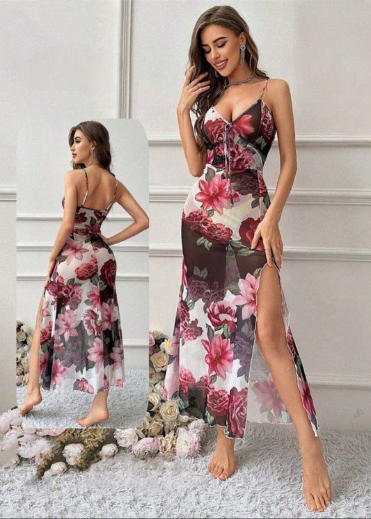 Long Floral Lingerie